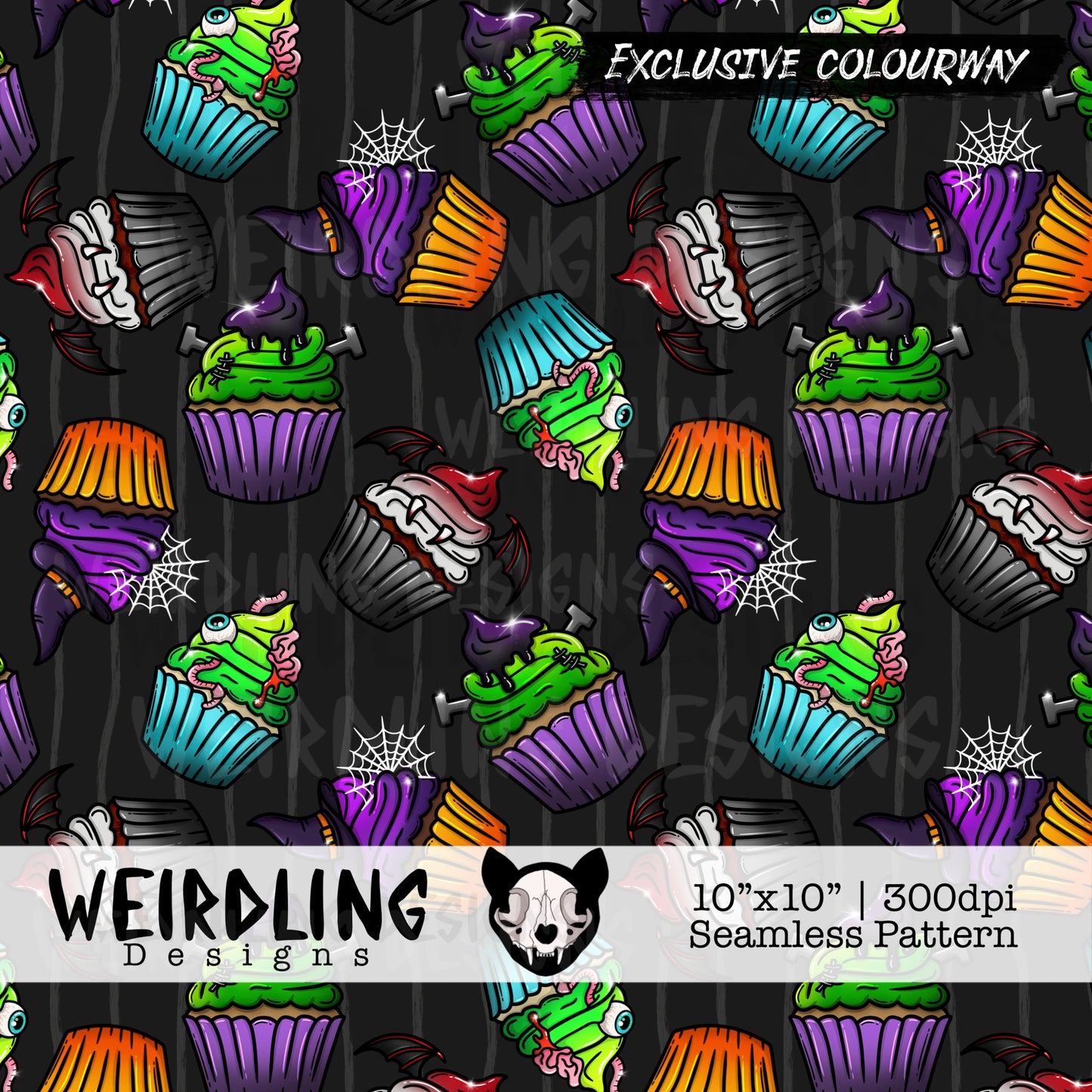 Creep Cakes - Exclusive Seamless Design - 7 Colourways