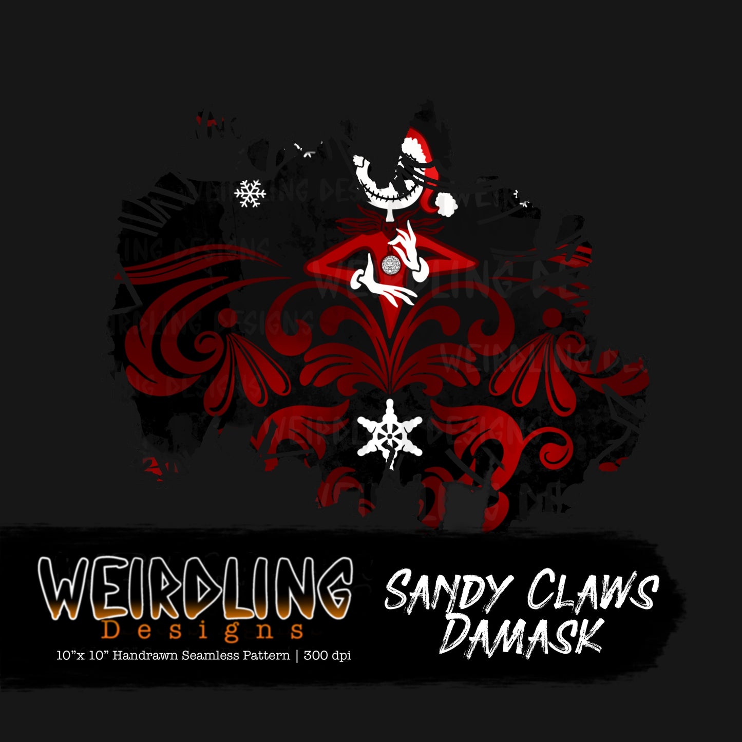 Sandy Claws Damask - Limited Seamless Design - 4 Colourways