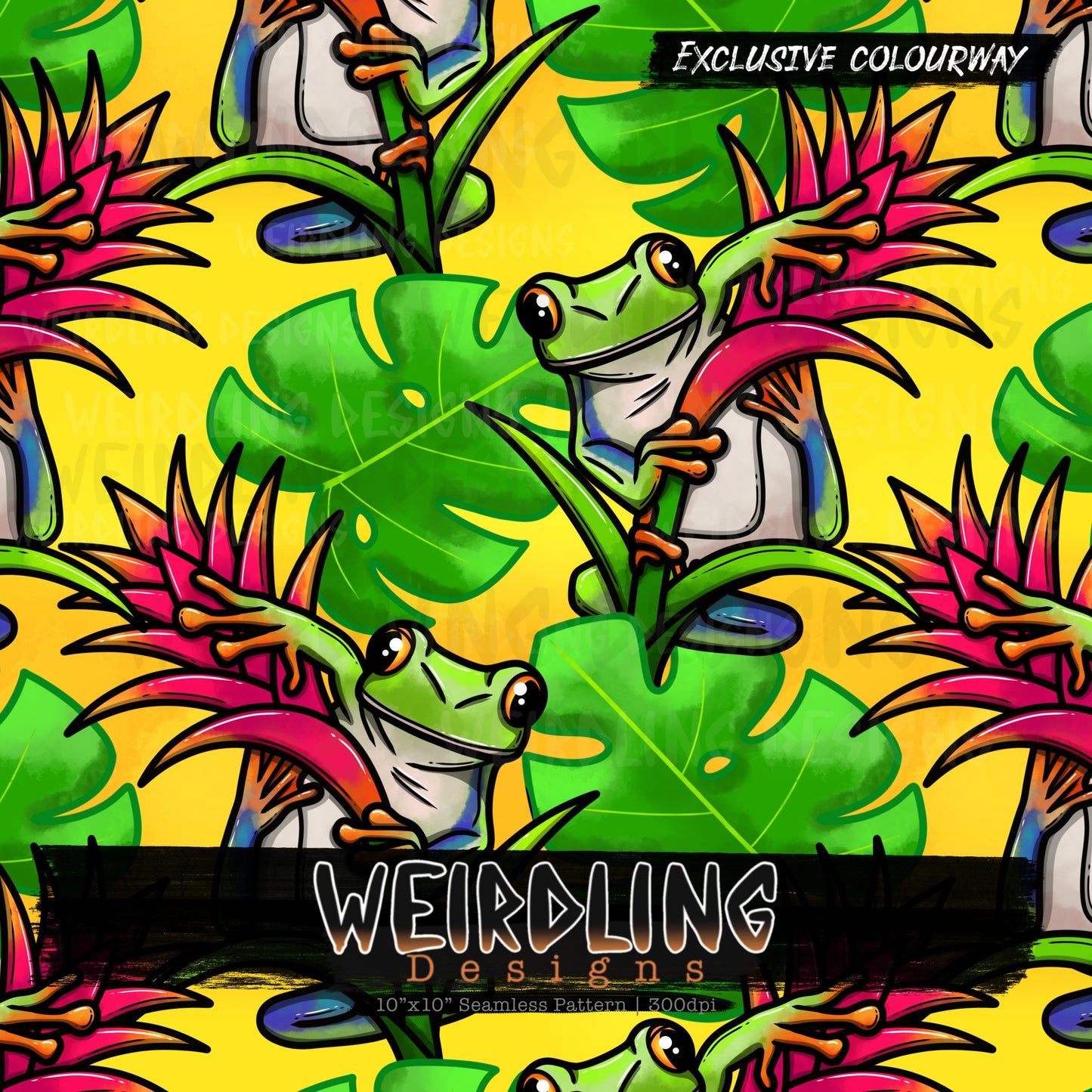 Tree Frog - Exclusive Seamless Design- 3 Colourways
