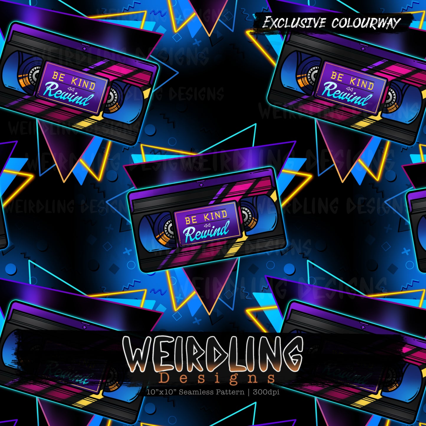 Be Kind, Rewind - Exclusive Seamless Design- 9 Colourways