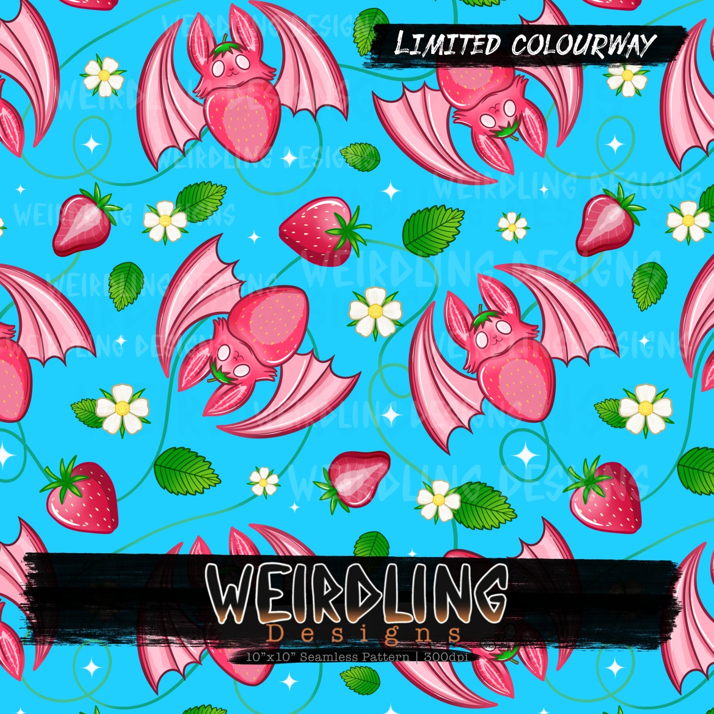 Strawbatty - Limited Seamless Design - 6 Colourways