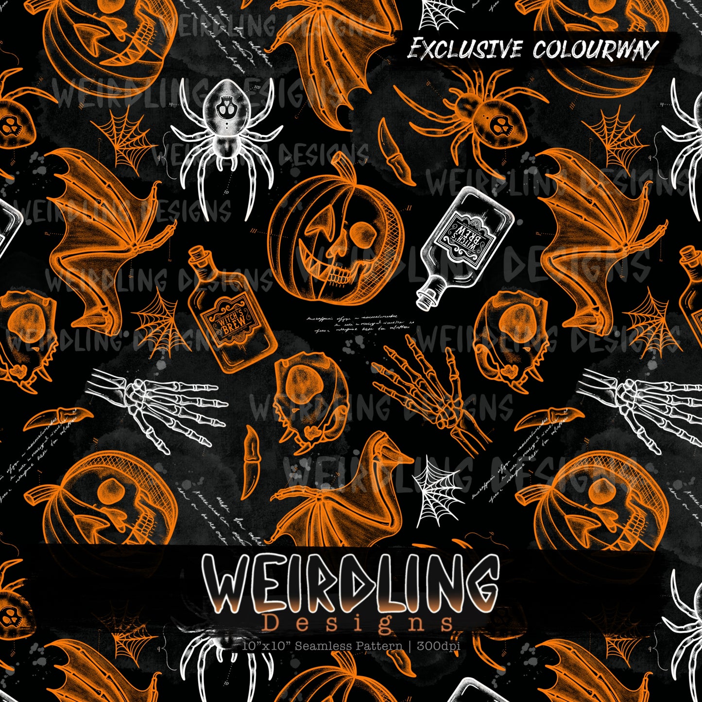 Halloween Anatomy - Exclusive Seamless Design - 3 Colourways