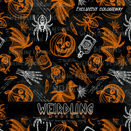 Halloween Anatomy - Exclusive Seamless Design - 3 Colourways