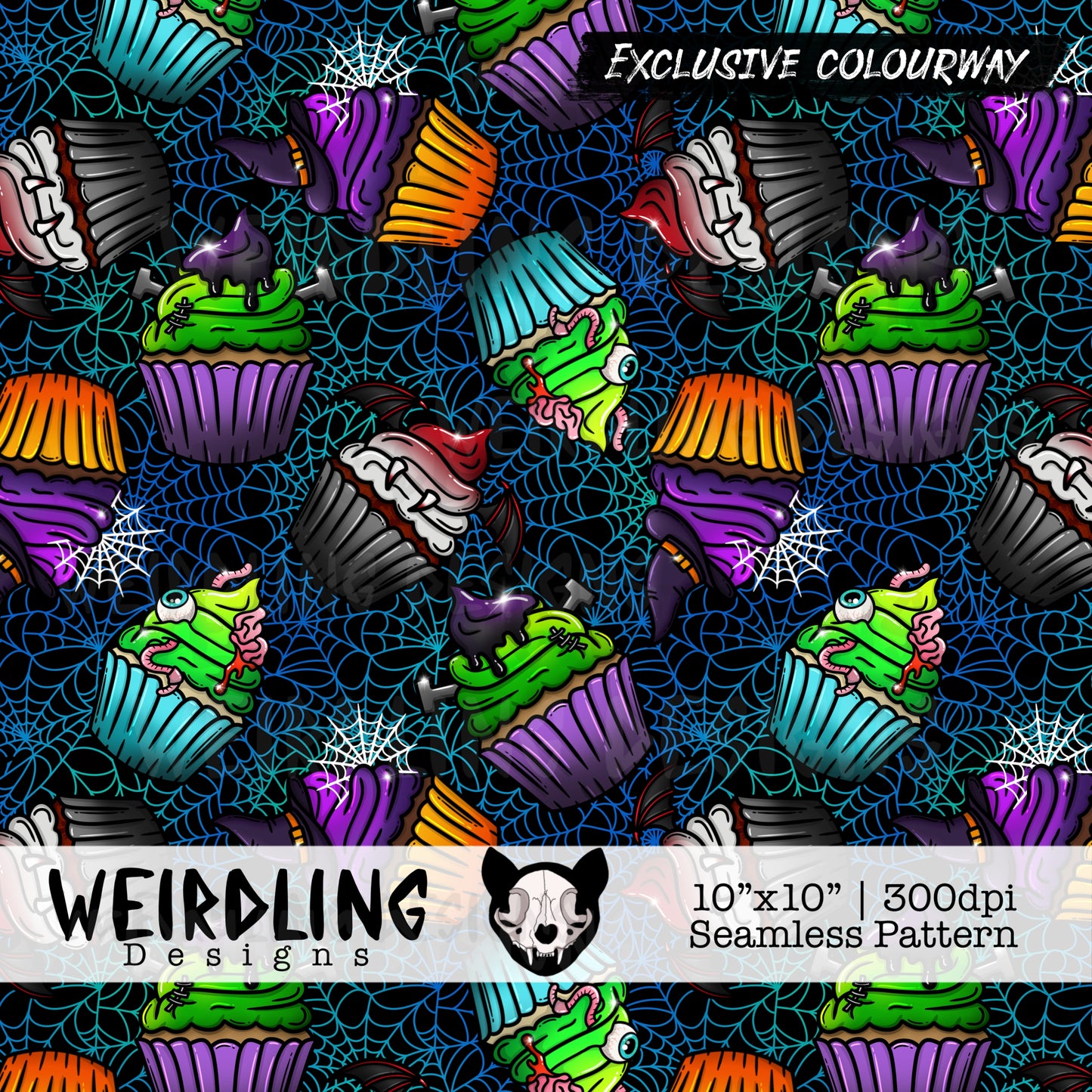 Creep Cakes - Exclusive Seamless Design - 7 Colourways