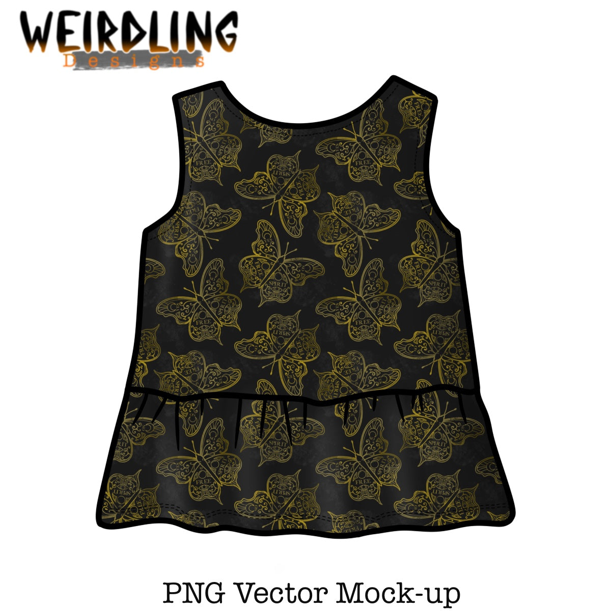 Peplum Top - Vector Mockup - 3 Variants
