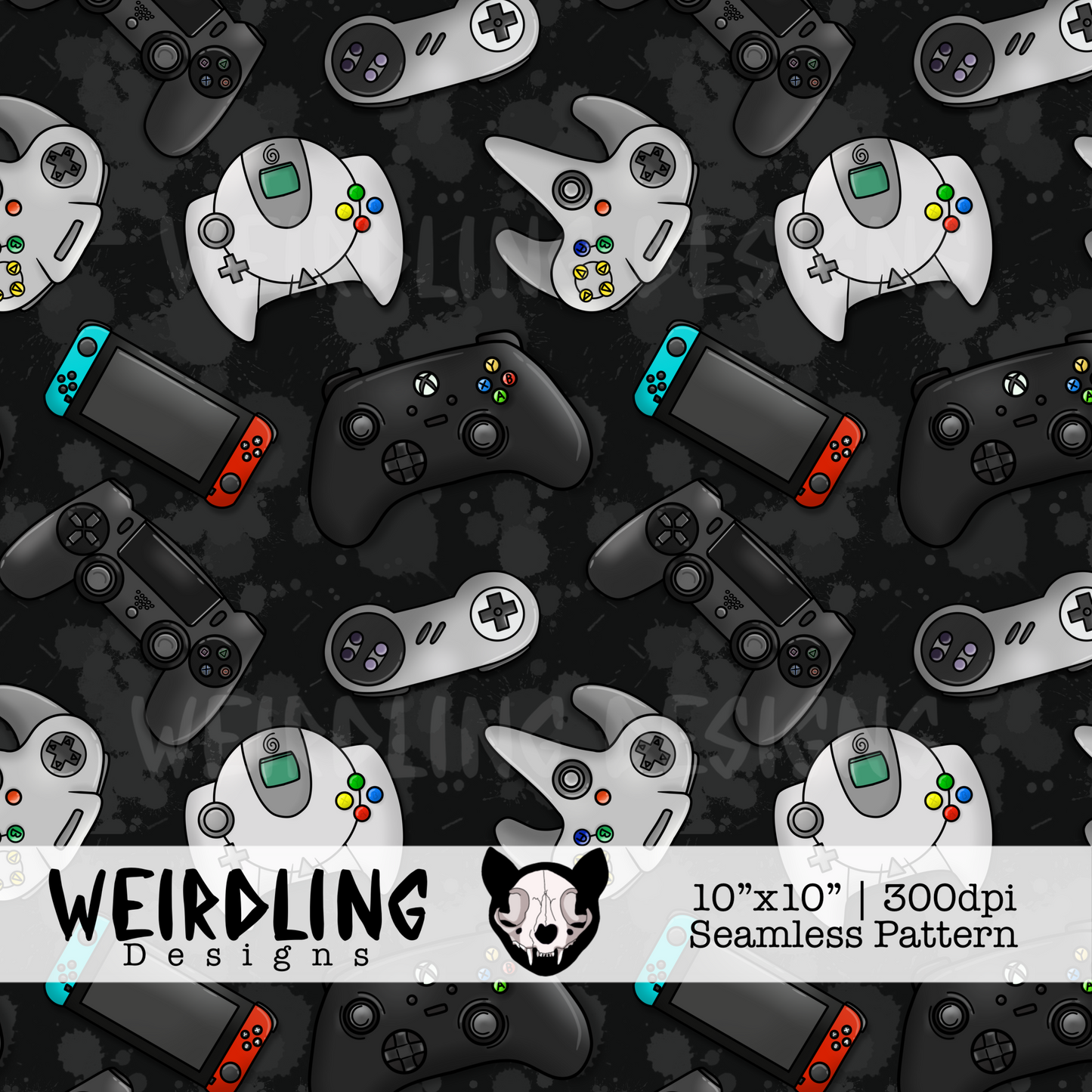 Game On - Exclusive Seamless Pattern- 2 Colourways