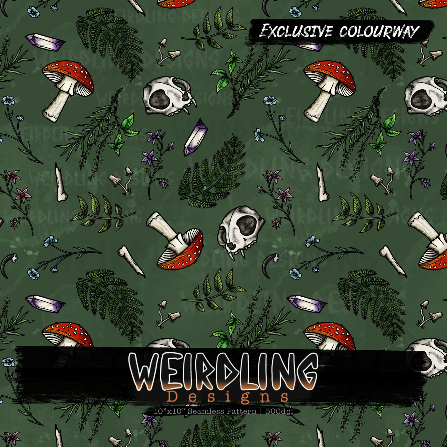 Forest Witch - Exclusive Seamless Design- 4 Colourways