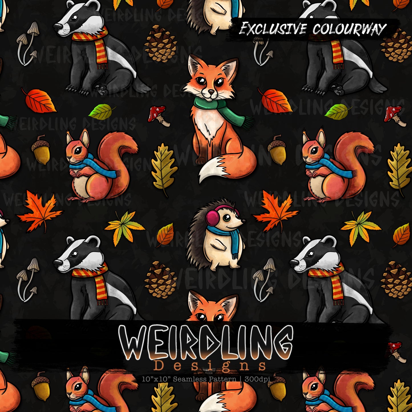 Woodland Friends - Exclusive Seamless Design- 7 Colourways