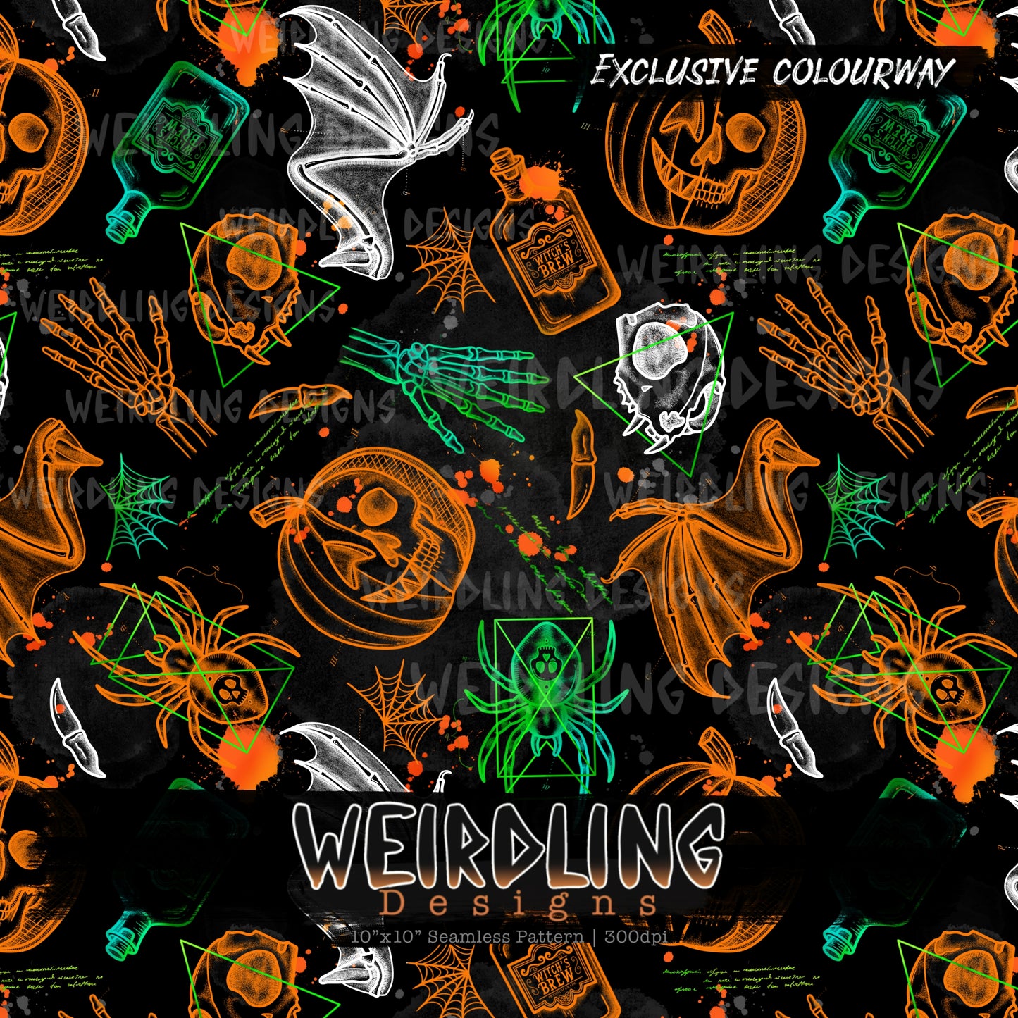 Halloween Anatomy - Exclusive Seamless Design - 3 Colourways