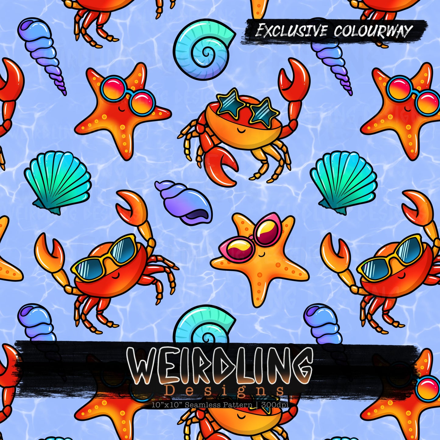 Cool Crustaceans - Exclusive Seamless Design - 11 Colourways