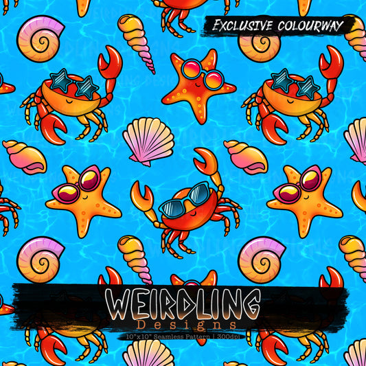 Cool Crustaceans - Exclusive Seamless Design - 11 Colourways