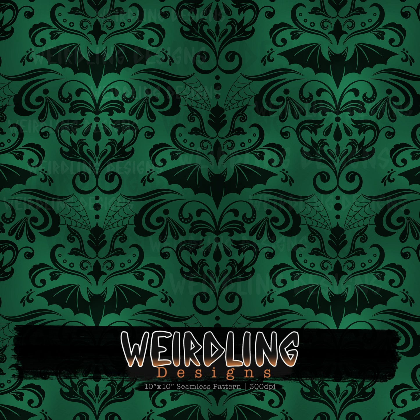 Damask Bats - Limited Seamless Design - 13 Colourways