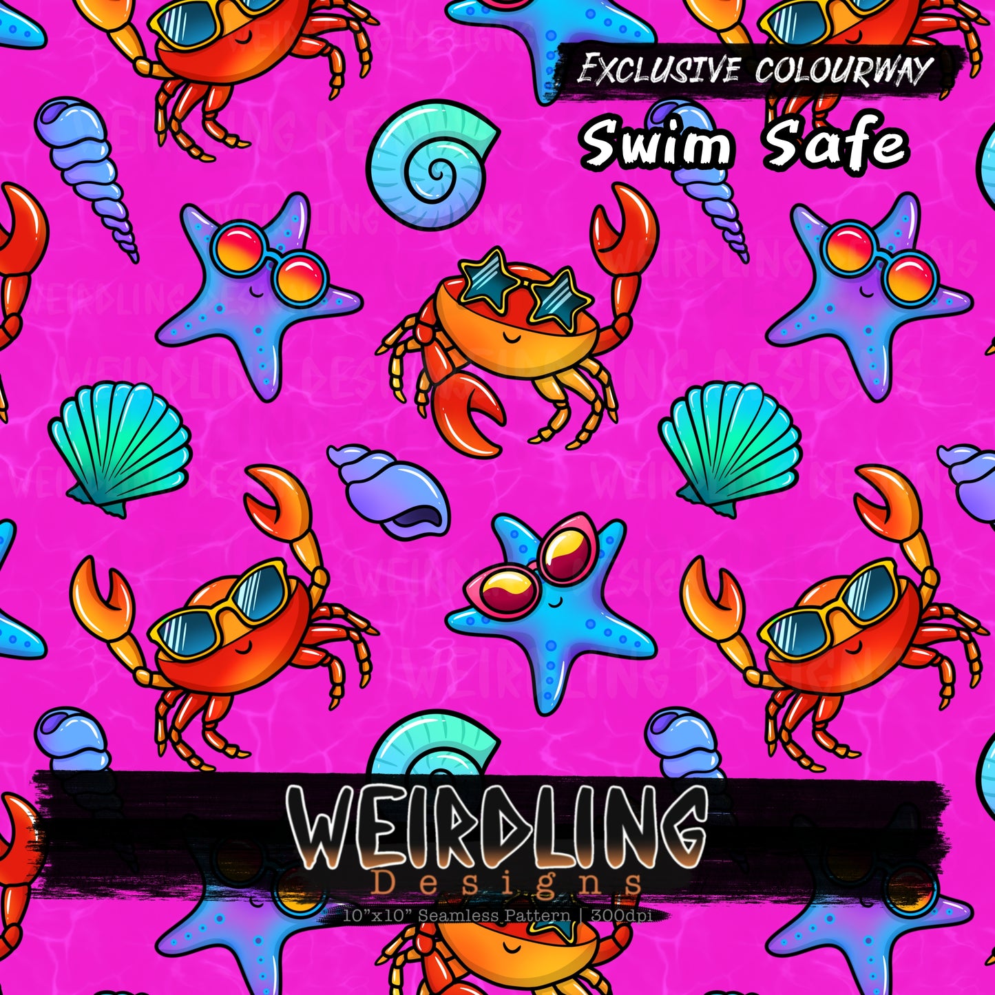 Cool Crustaceans - Exclusive Seamless Design - 11 Colourways