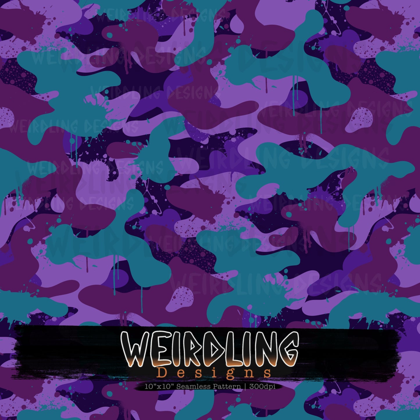 Camo Splat - Limited Seamless Design - 7 Colourways