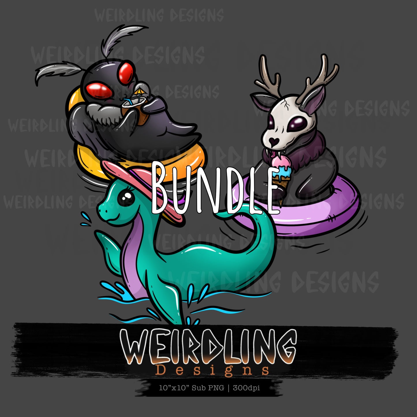 Poolside Cryptids - Non-Exclusive PNG Sub