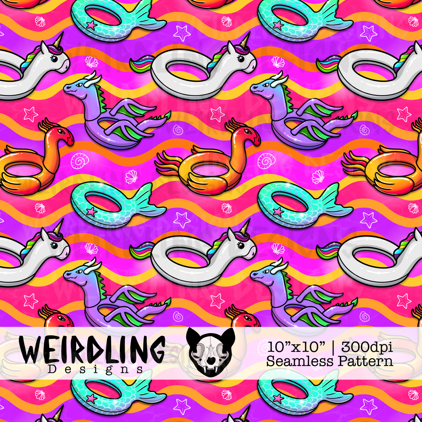 Mythic Floaties - Non-Exclusive SWIM SAFE seamless - 2 colourways