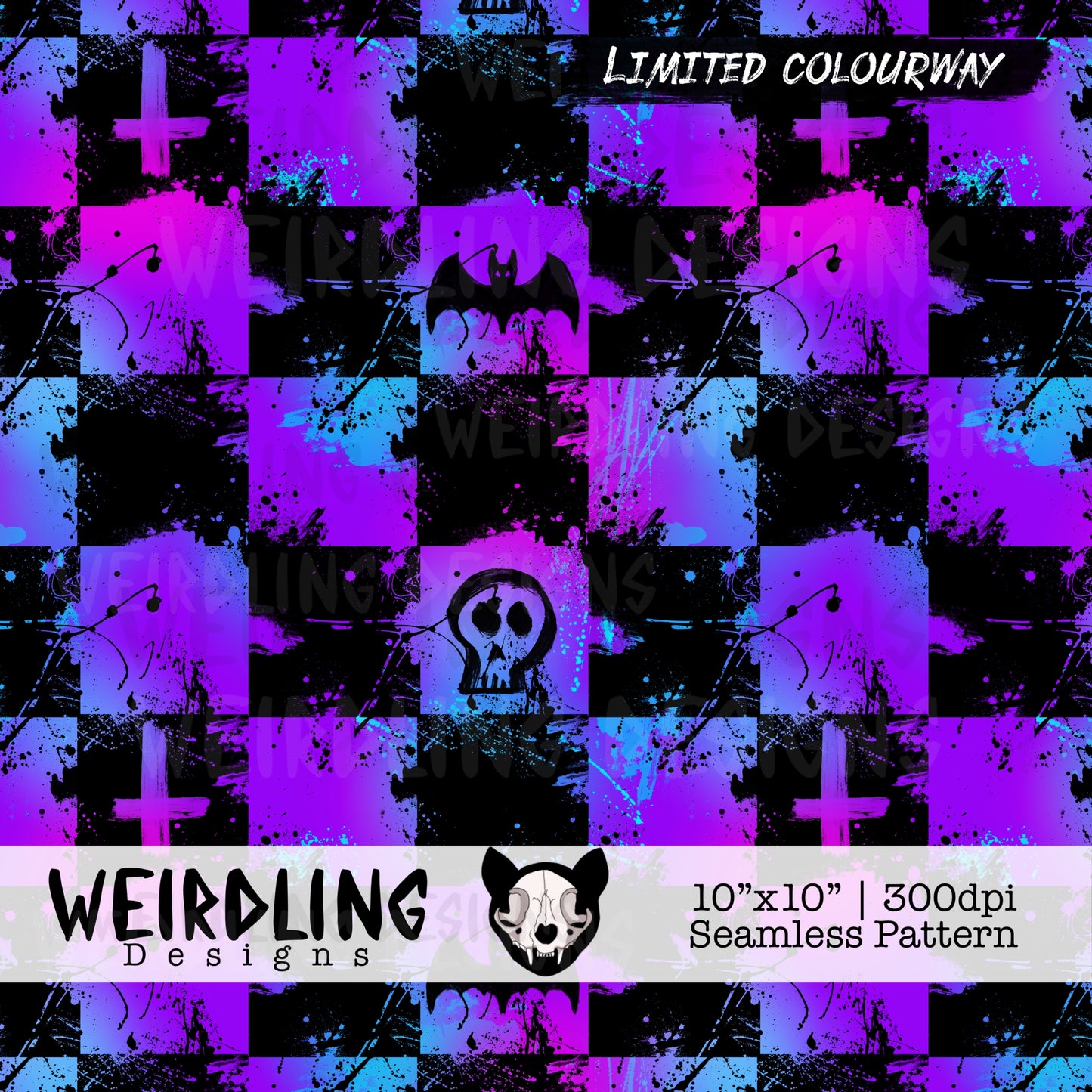 Spooky Checks - Limited Seamless Design - Multiple Colourways