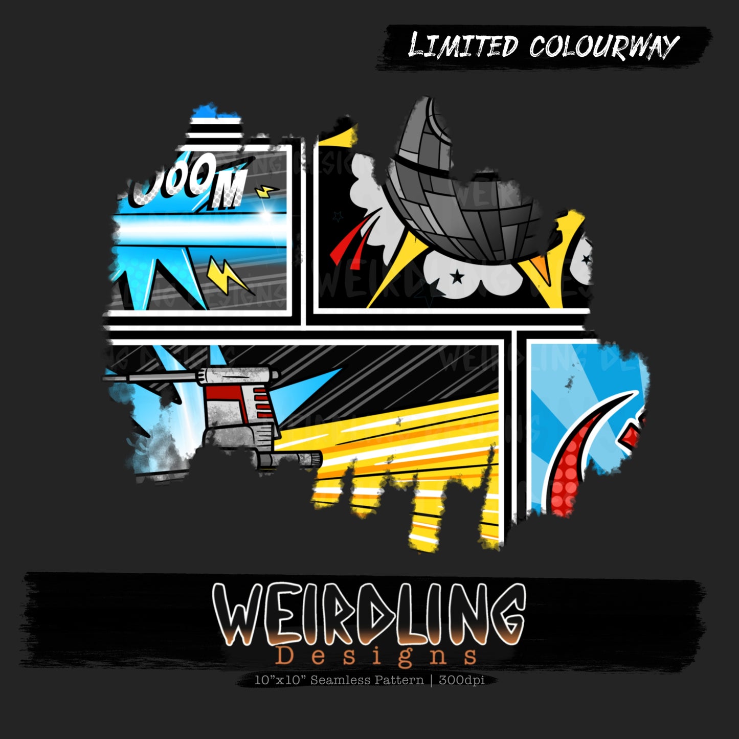 Rebel Comics - Limited Seamless Design- 3 Colourways