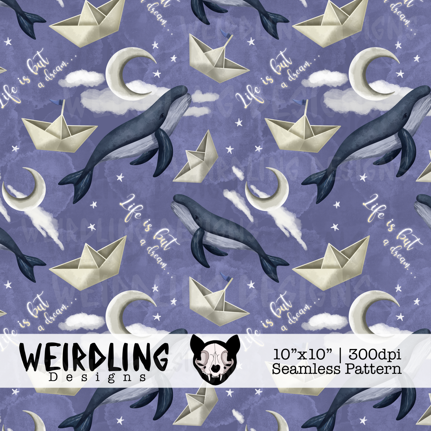 Life is But a Dream - Exclusive Seamless Pattern - Multiple Colourways