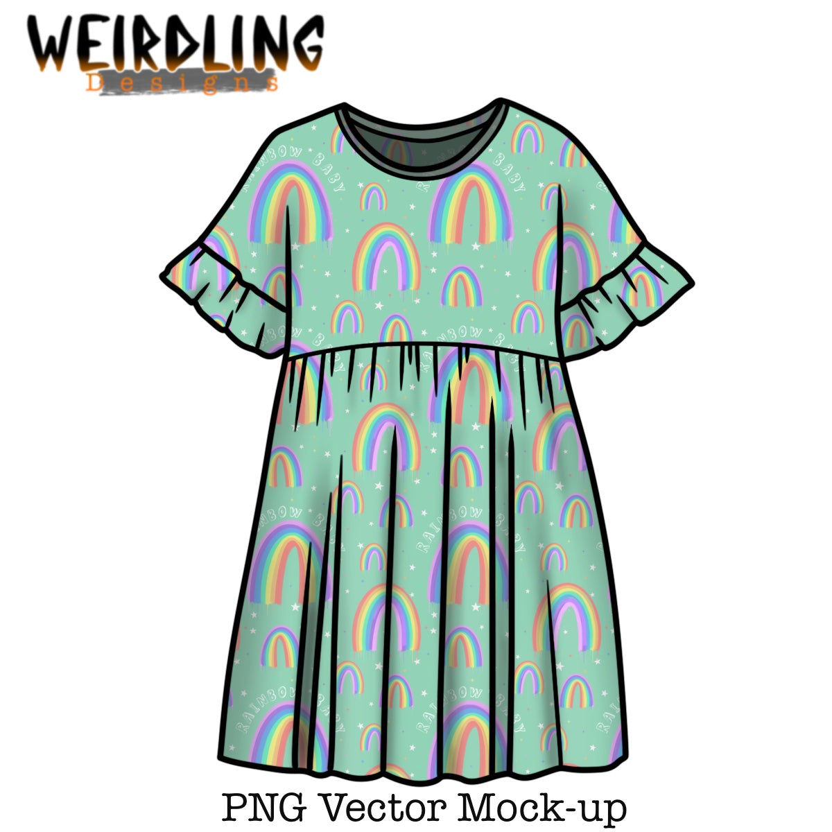 Smock Dress - Vector Mock Up