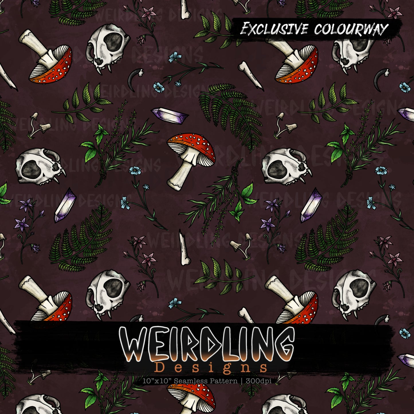 Forest Witch - Exclusive Seamless Design- 4 Colourways