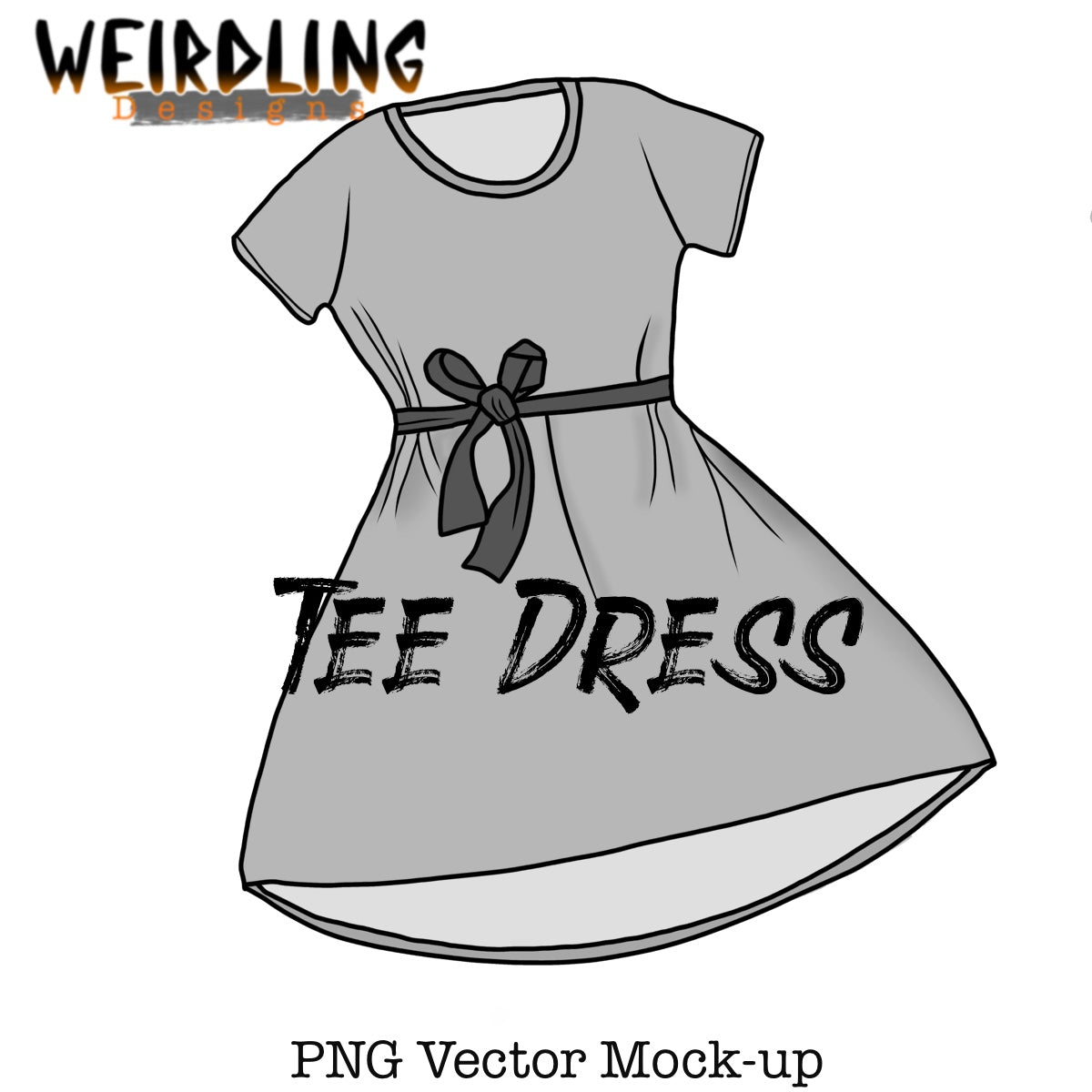 Tee Dress - Vector Mockup