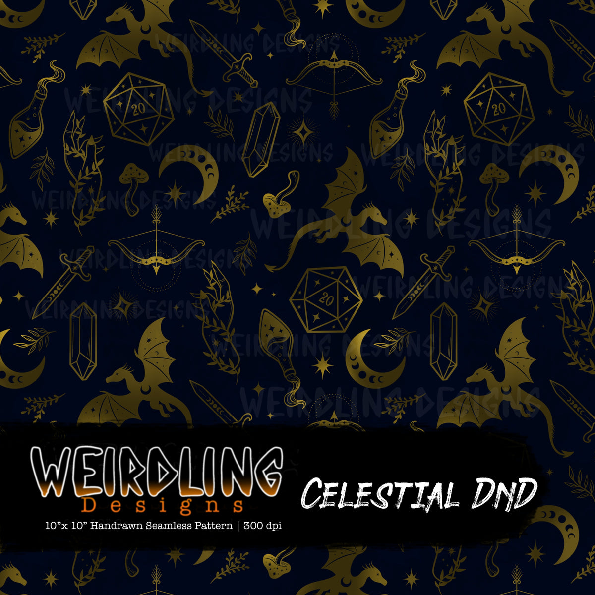 Celestial DnD - Limited Seamless Design - 8 Colourways