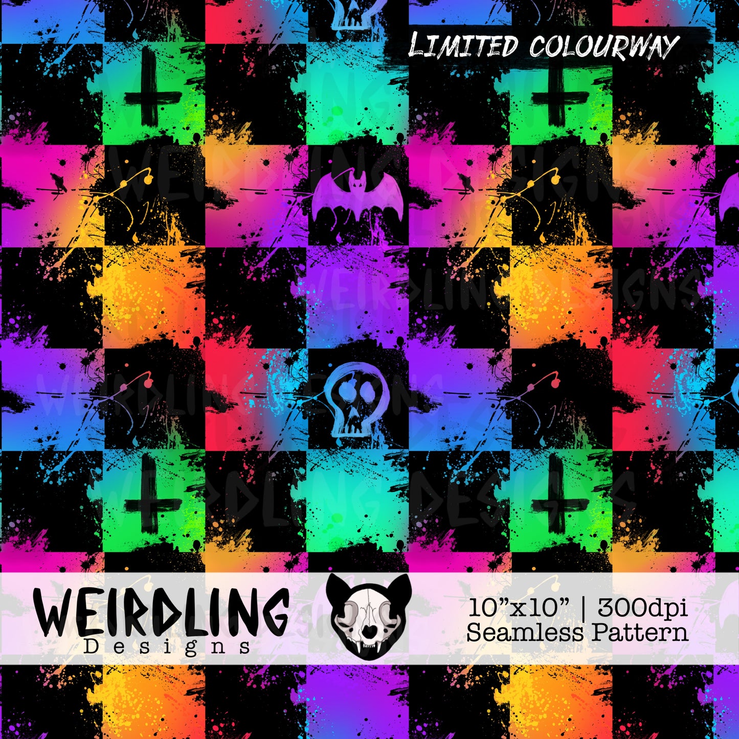 Spooky Checks - Limited Seamless Design - Multiple Colourways