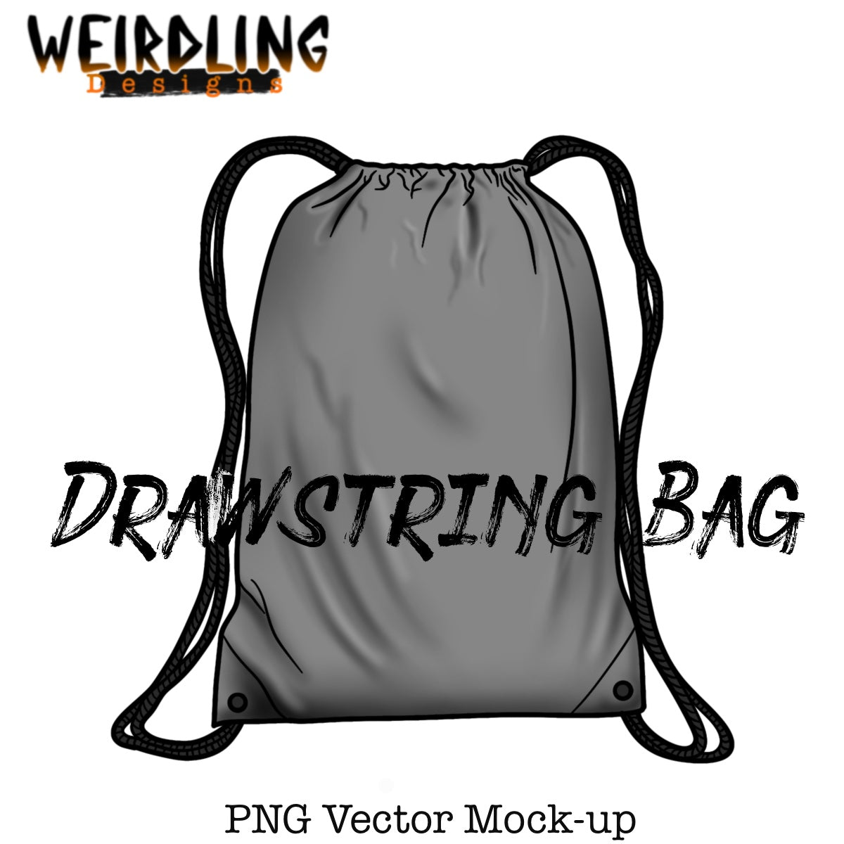 Drawstring Bag - Vector Mockup