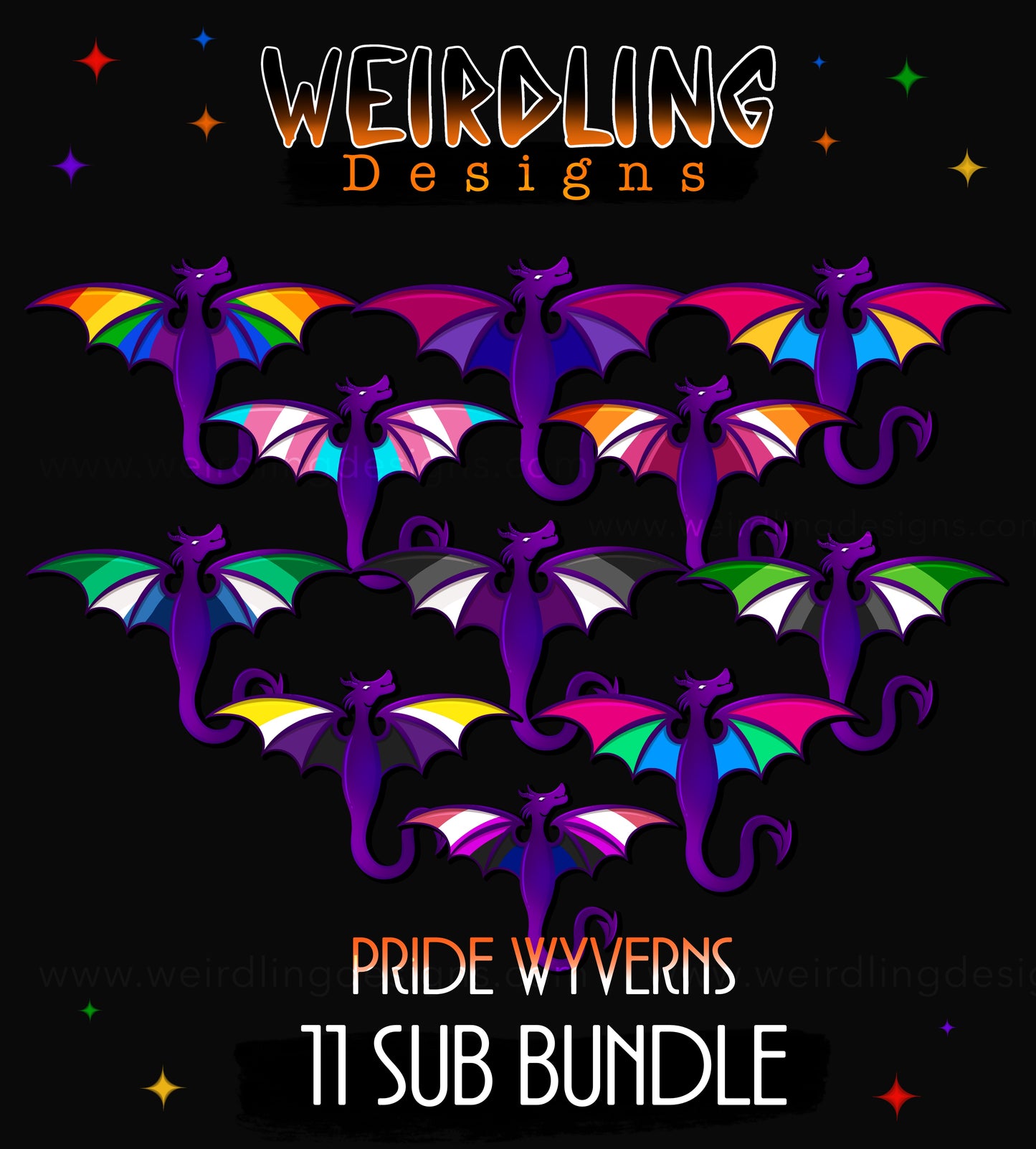 Pride Wyverns - Non-Exclusive PNG Subs