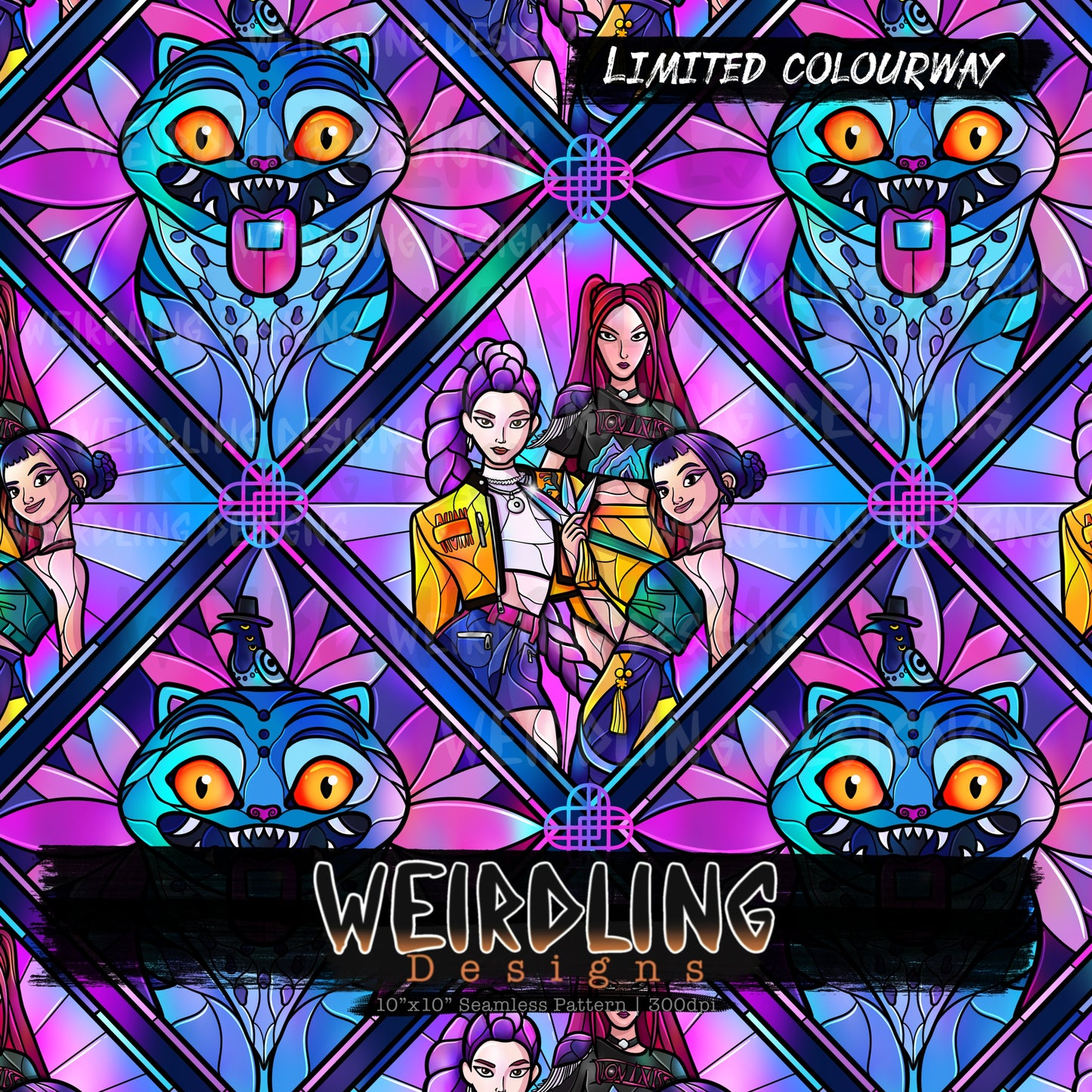 Demon Hunter Glass - Limited Seamless Design- 3 Colourways