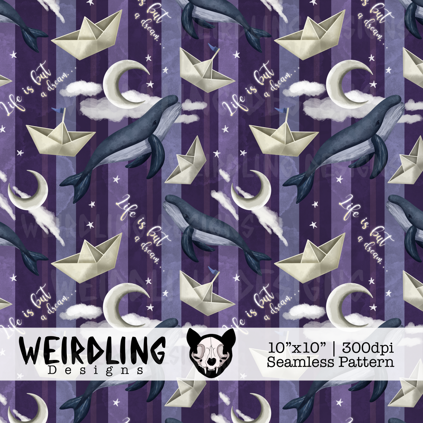 Life is But a Dream - Exclusive Seamless Pattern - Multiple Colourways