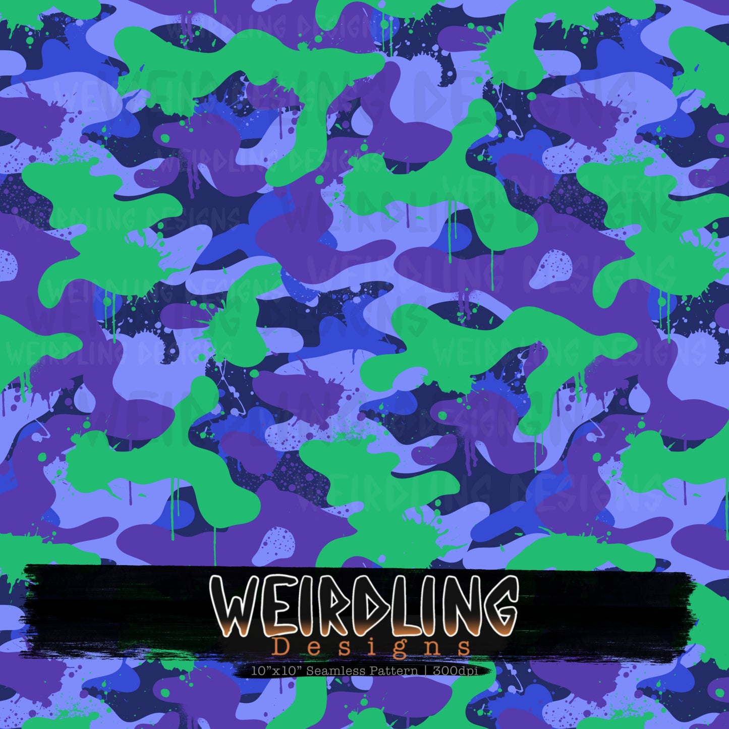 Camo Splat - Limited Seamless Design - 7 Colourways