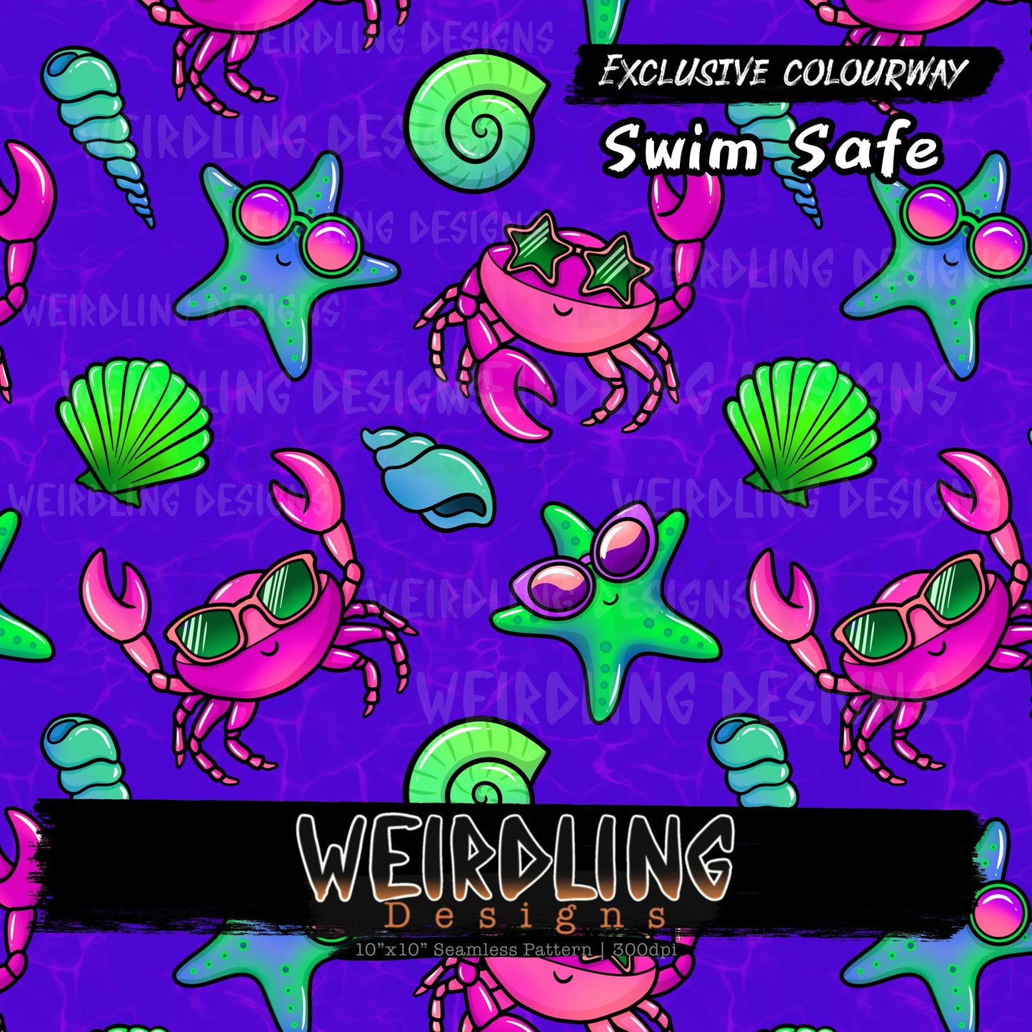 Cool Crustaceans - Exclusive Seamless Design - 11 Colourways