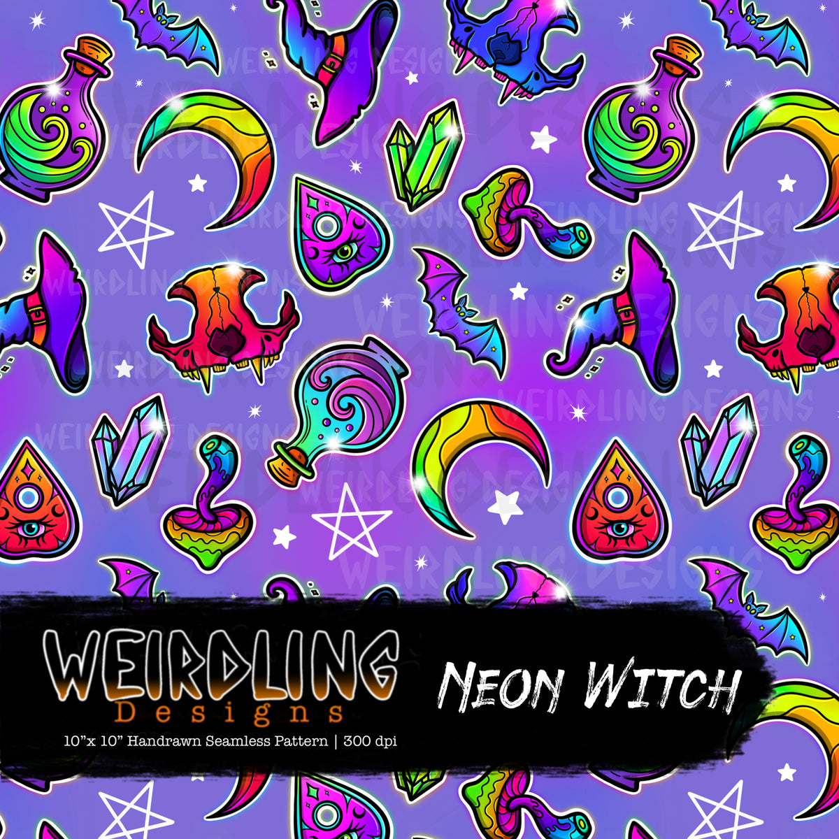 Neon Witch - Limited Seamless Design - 4 Colourways