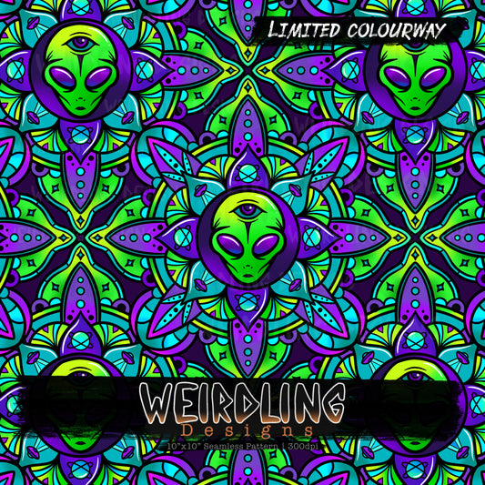 Alien Mandala - Limited Seamless Design - 6 Colourways
