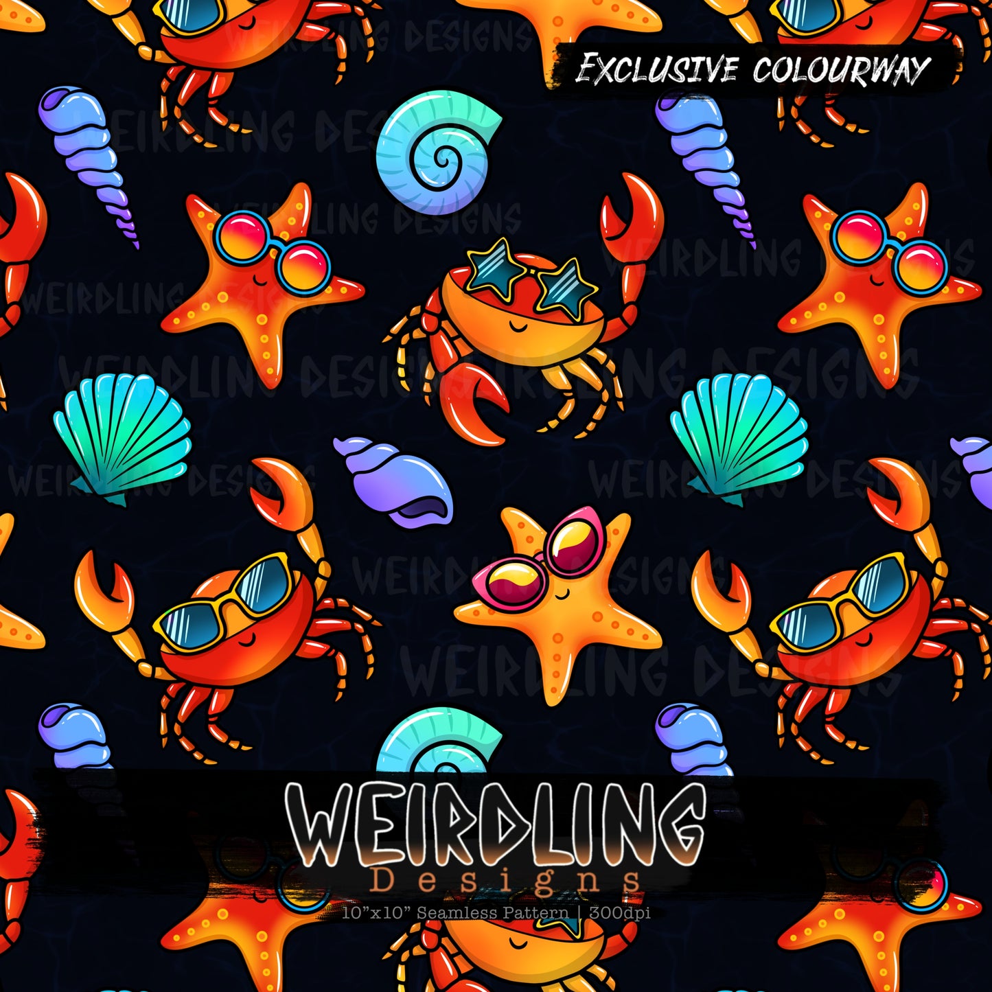 Cool Crustaceans - Exclusive Seamless Design - 11 Colourways