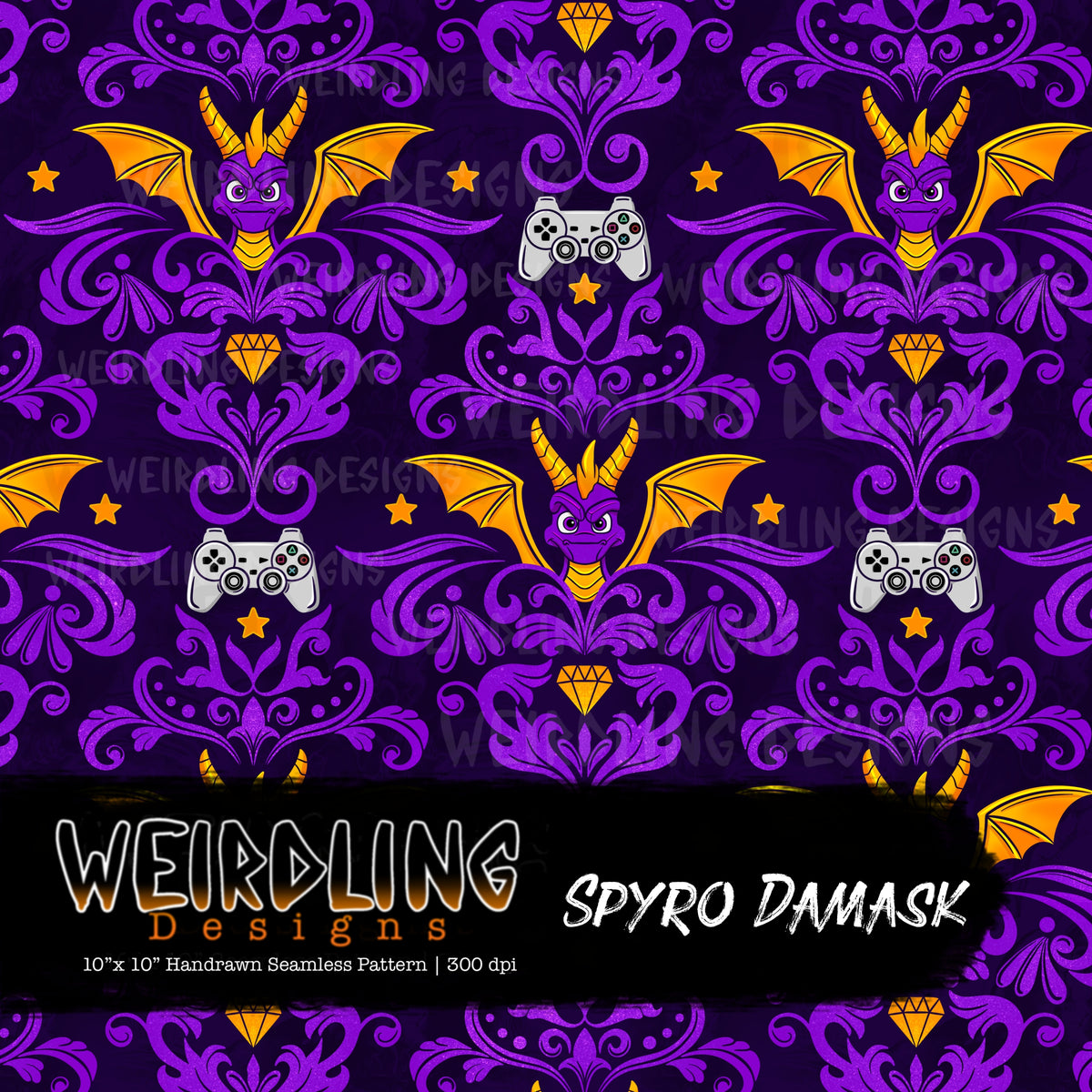 Spyro Damask - Limited Seamless Design- 5 Colourways