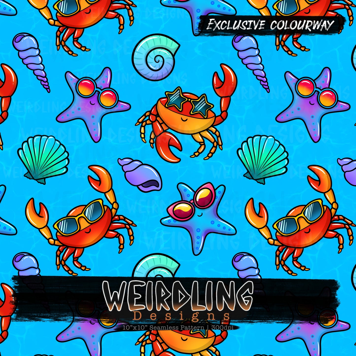 Cool Crustaceans - Exclusive Seamless Design - 11 Colourways