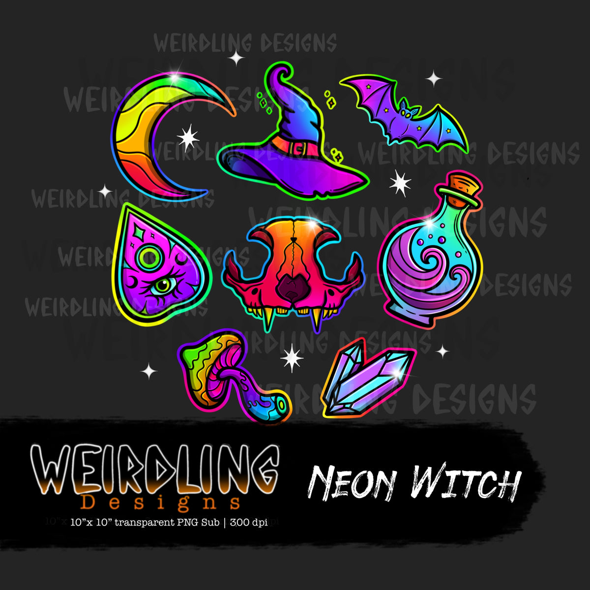 Neon Witch - Non-Exclusive PNG Sub