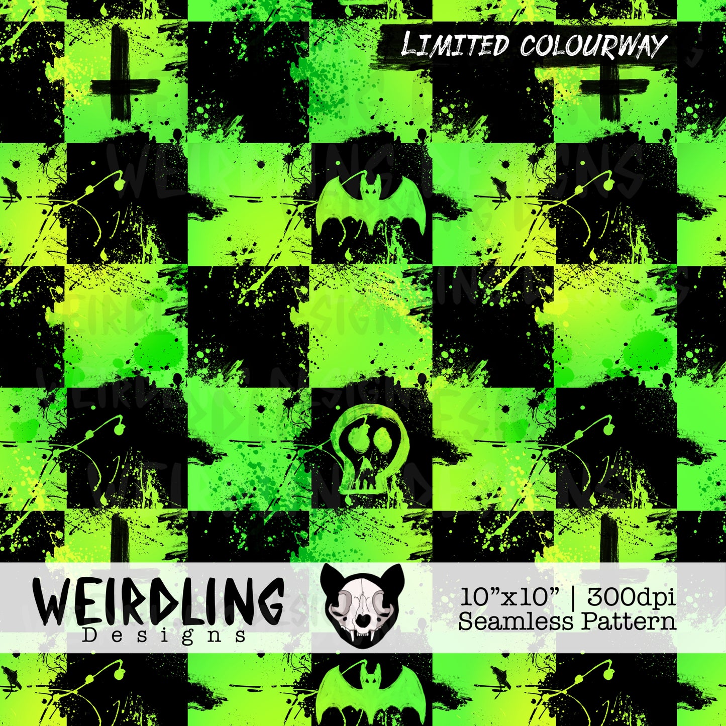 Spooky Checks - Limited Seamless Design - Multiple Colourways