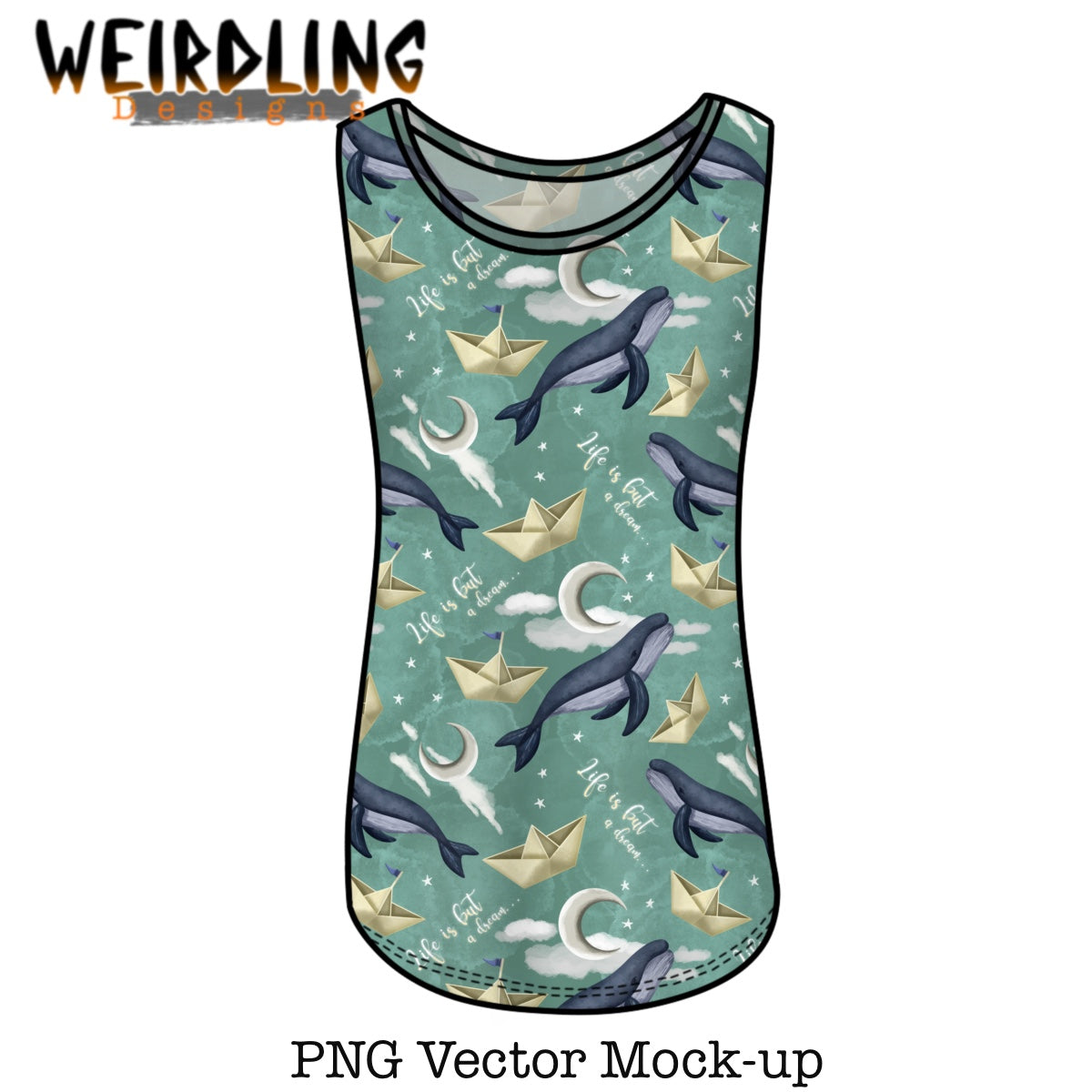 Women’s Long Vest - Vector Mockup