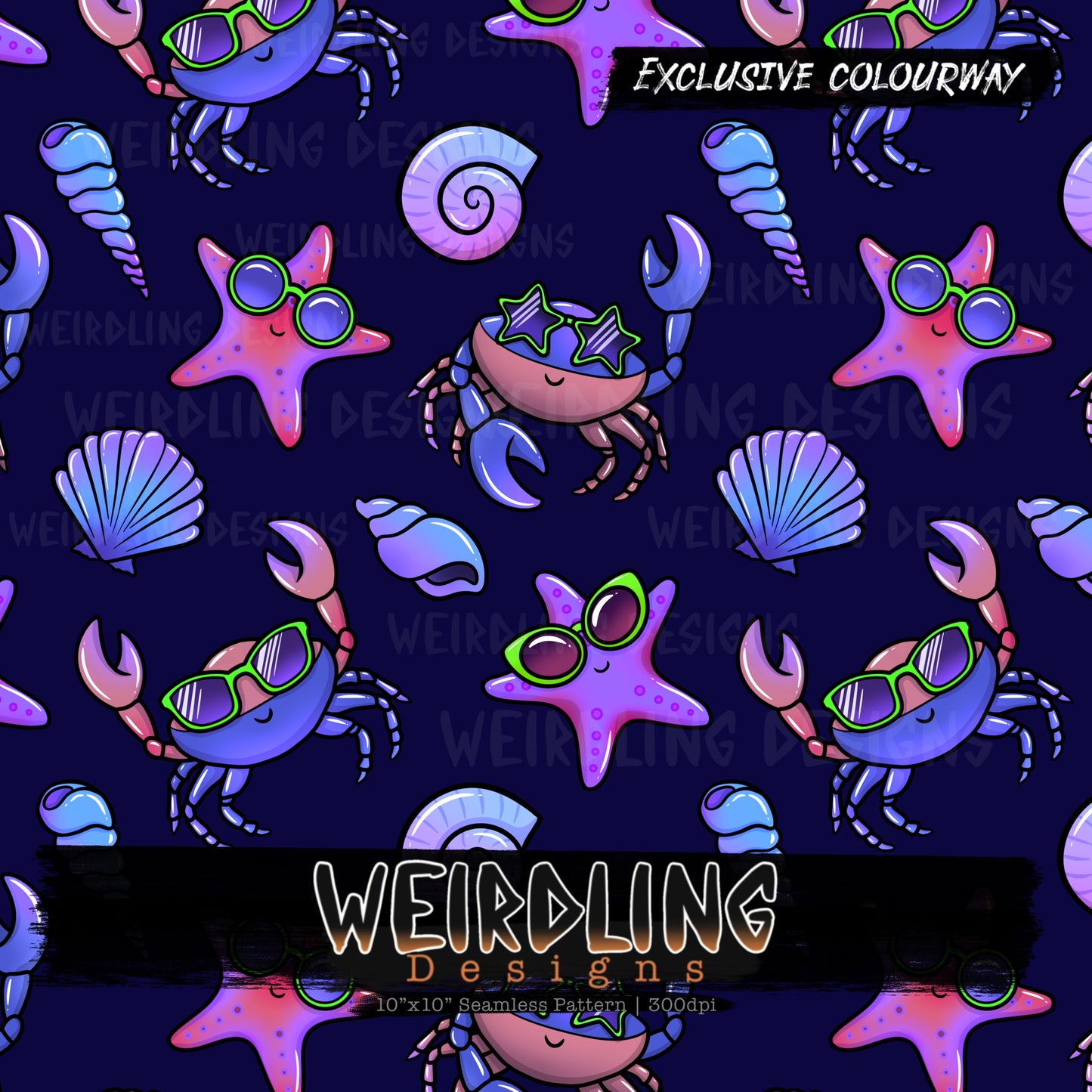 Cool Crustaceans - Exclusive Seamless Design - 11 Colourways