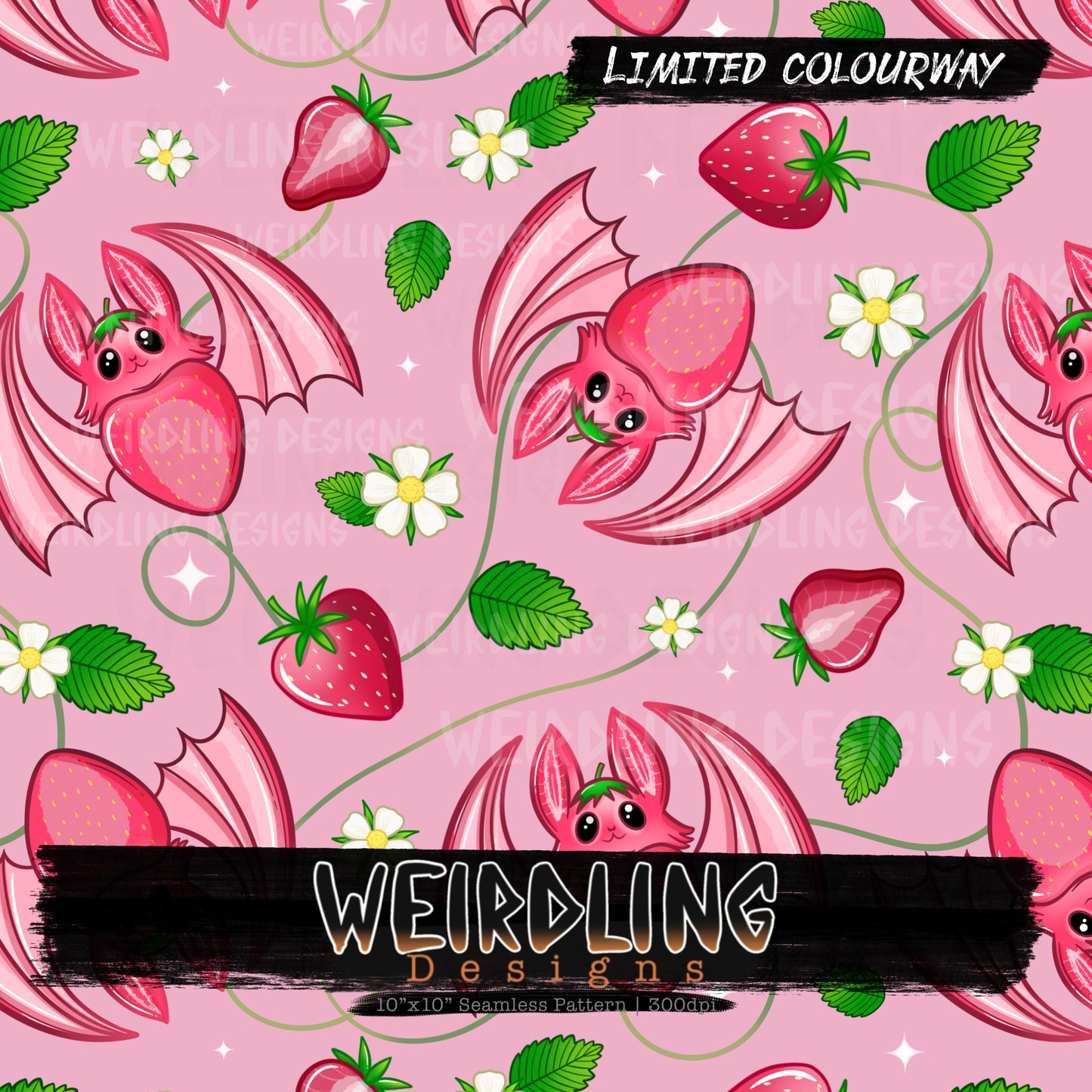 Strawbatty - Limited Seamless Design - 6 Colourways