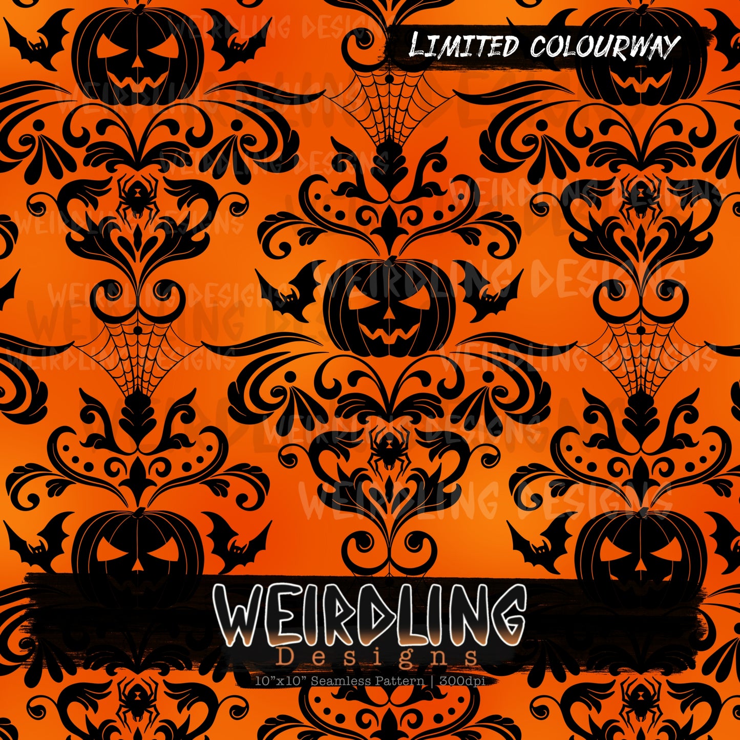 Halloween Damask - Limited Seamless Design - 3 Colourways