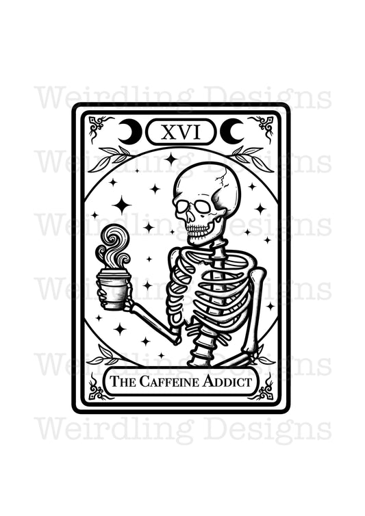 The Caffeine Addict - Illustration- Wall Art Print