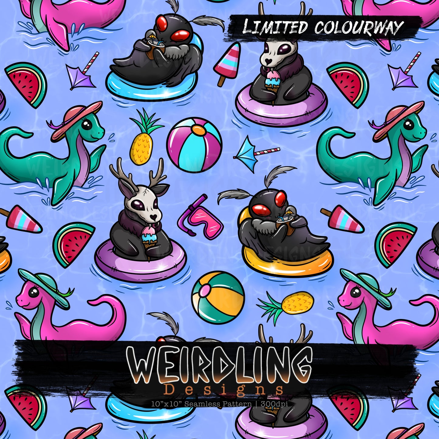 Poolside Cryptids - Limited Seamless Design