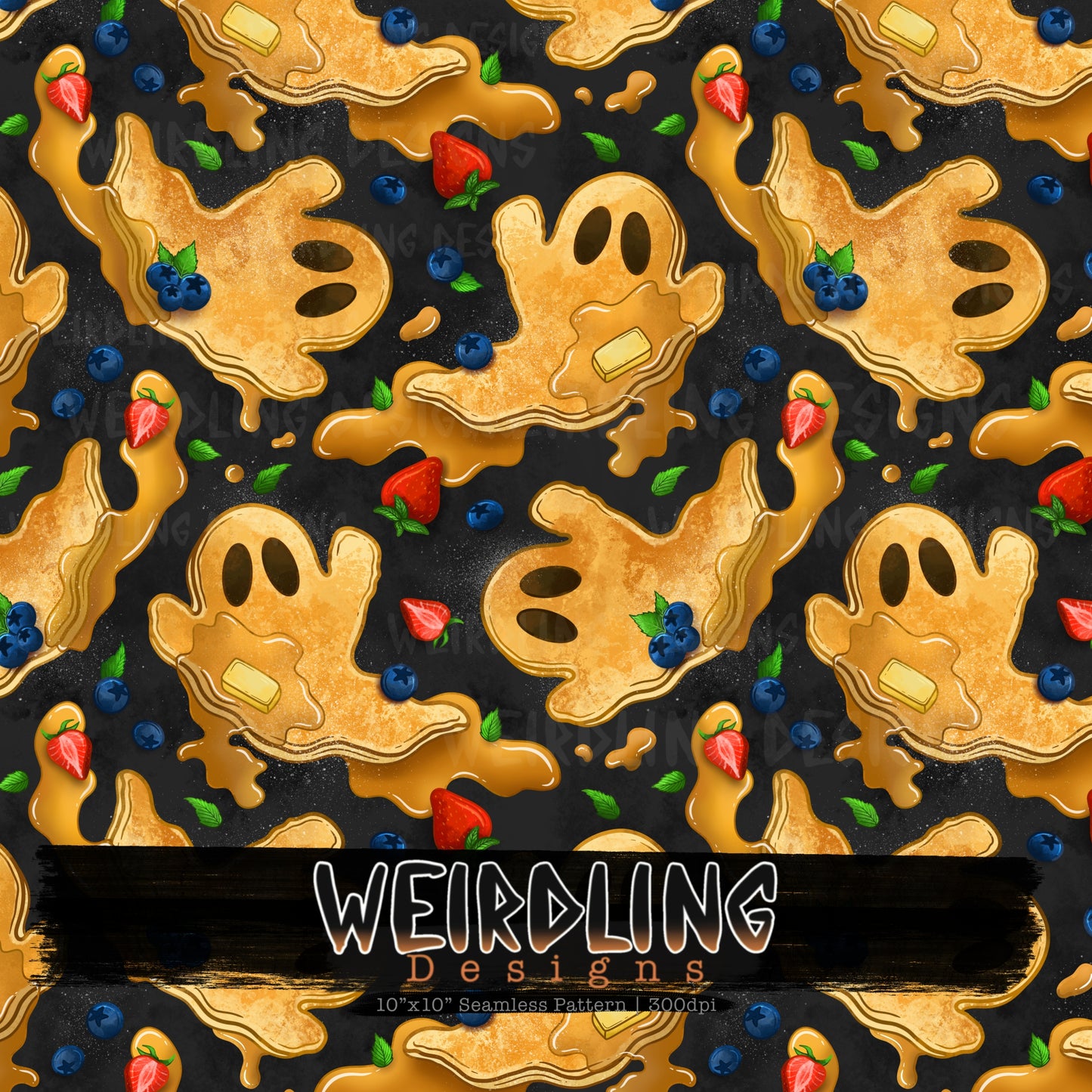 Boo-Berry Pancakes - Limited Seamless Design - 5 Colourways