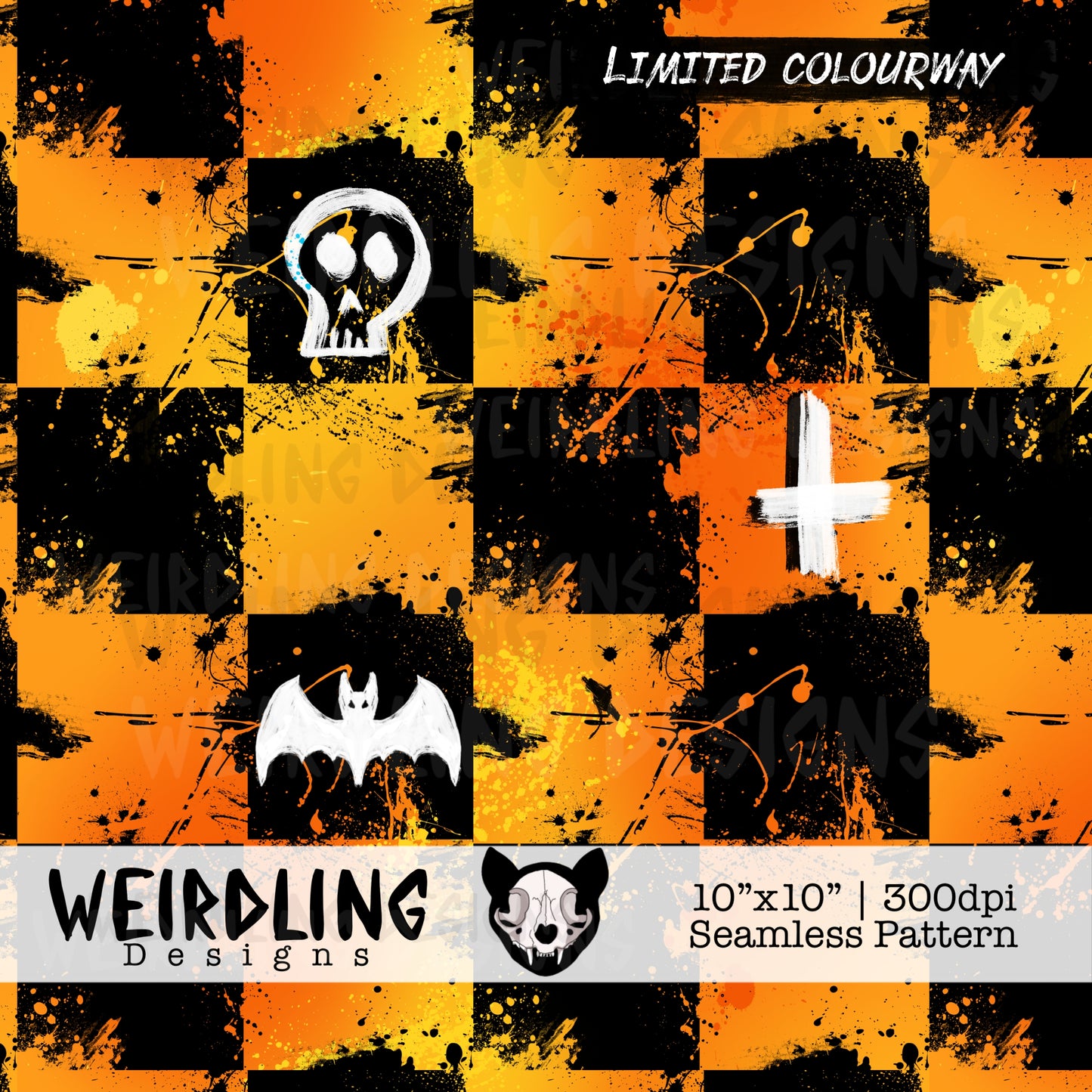 Spooky Checks - Limited Seamless Design - Multiple Colourways