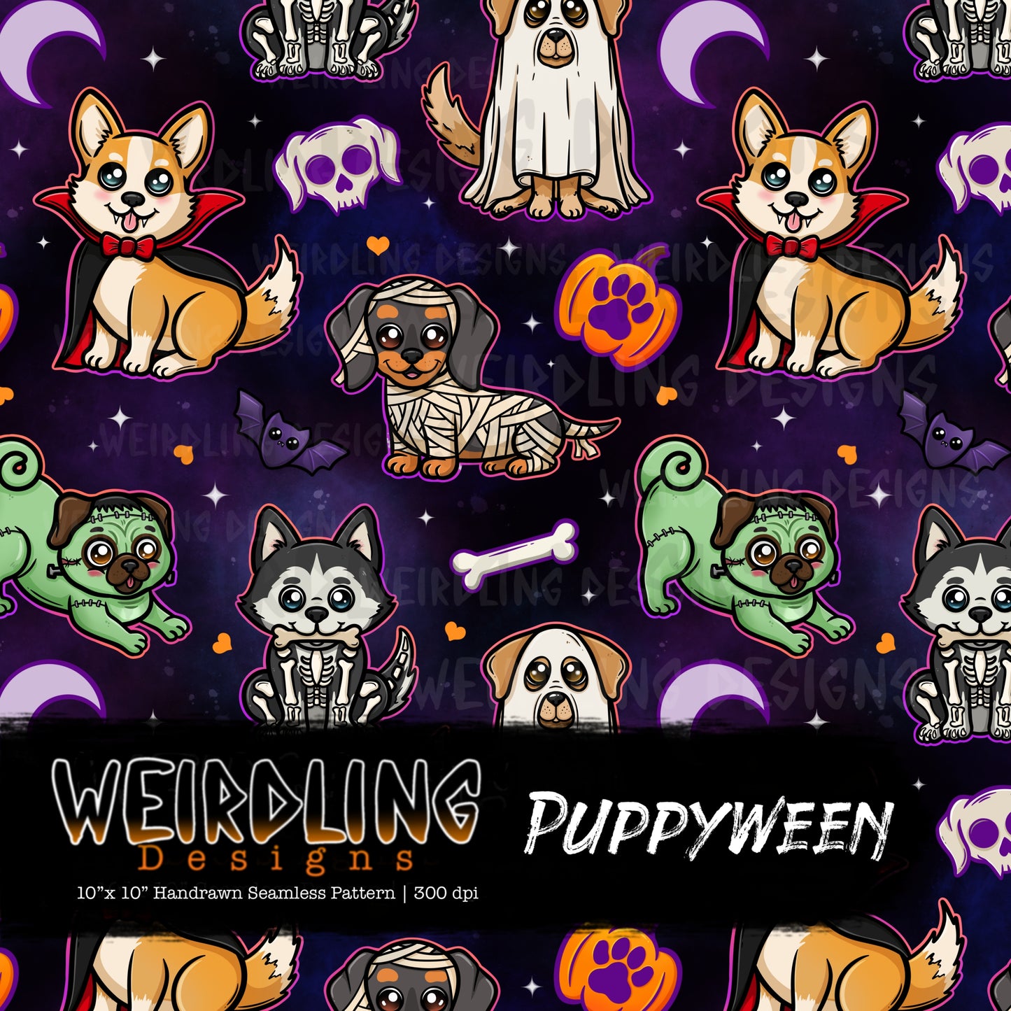 Puppyween- Limited Seamless Design - 5 Colourways